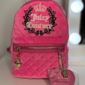 Juicy Couture Bag Royal Moment Pink Medium Backpack Gold NEW Backpack Purse